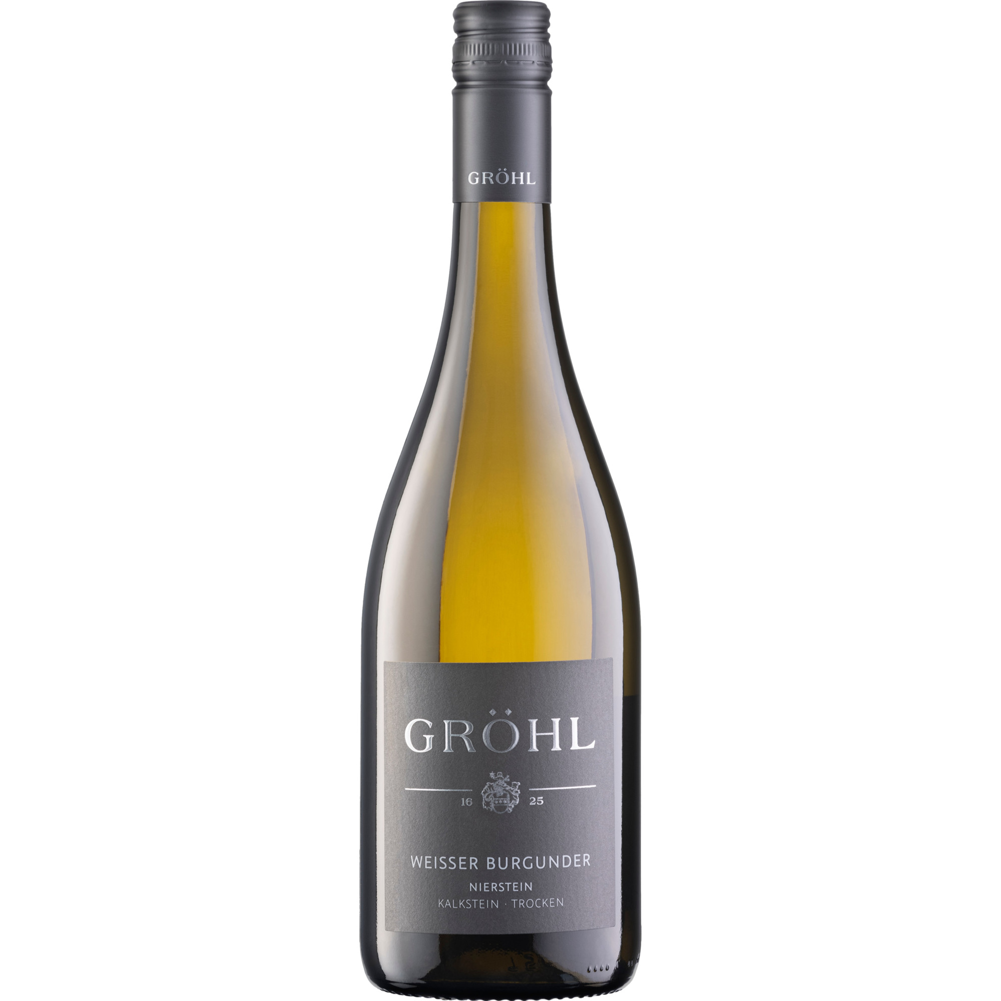 Gröhl Niersteiner Kalkstein Weißer Burgunder, Trocken, Rheinhessen, Rheinhessen, 2024, Weißwein