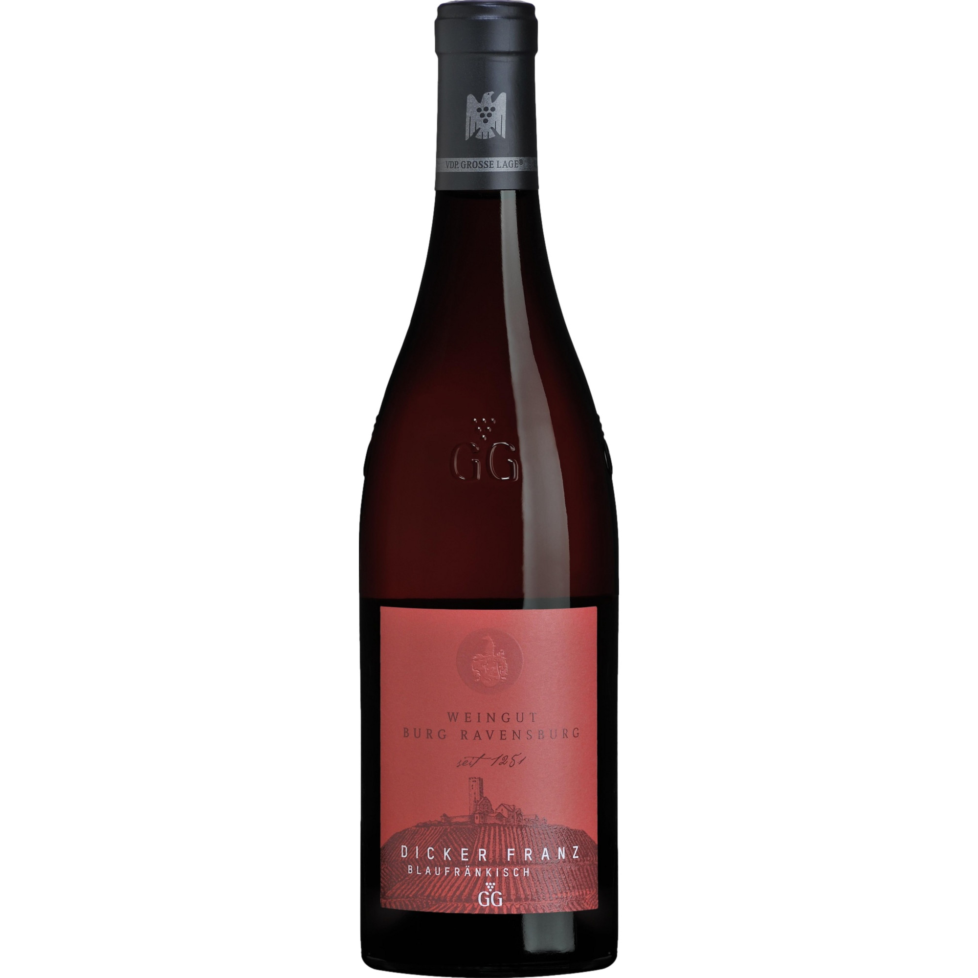 Burg Ravensburg Dicker Franz Blaufränkisch GG Bio, Trocken, Baden, Baden, 2019, Rotwein