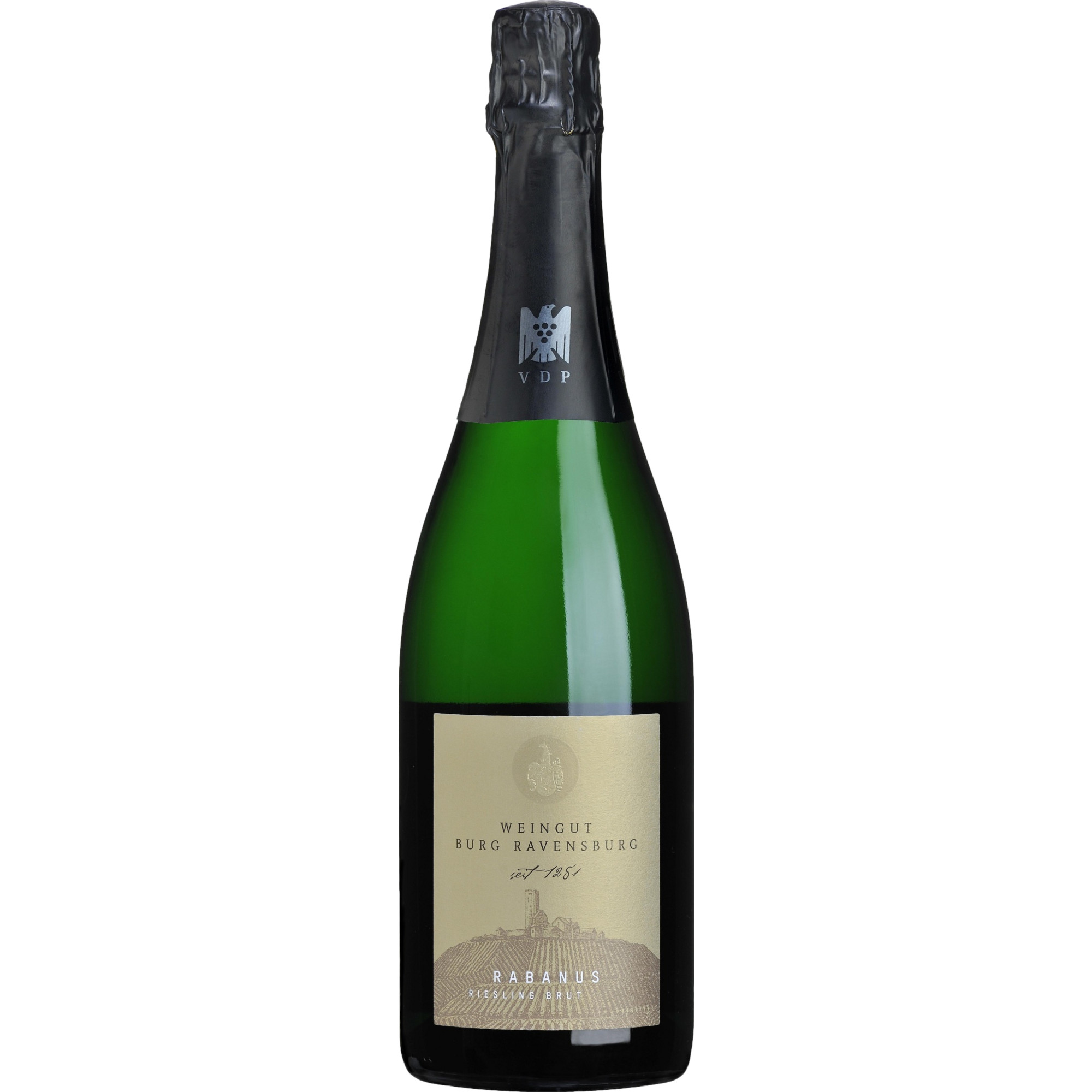 Burg Ravensburg Rabanus Riesling Sekt Bio, Brut, Baden, Baden, 2019, Schaumwein