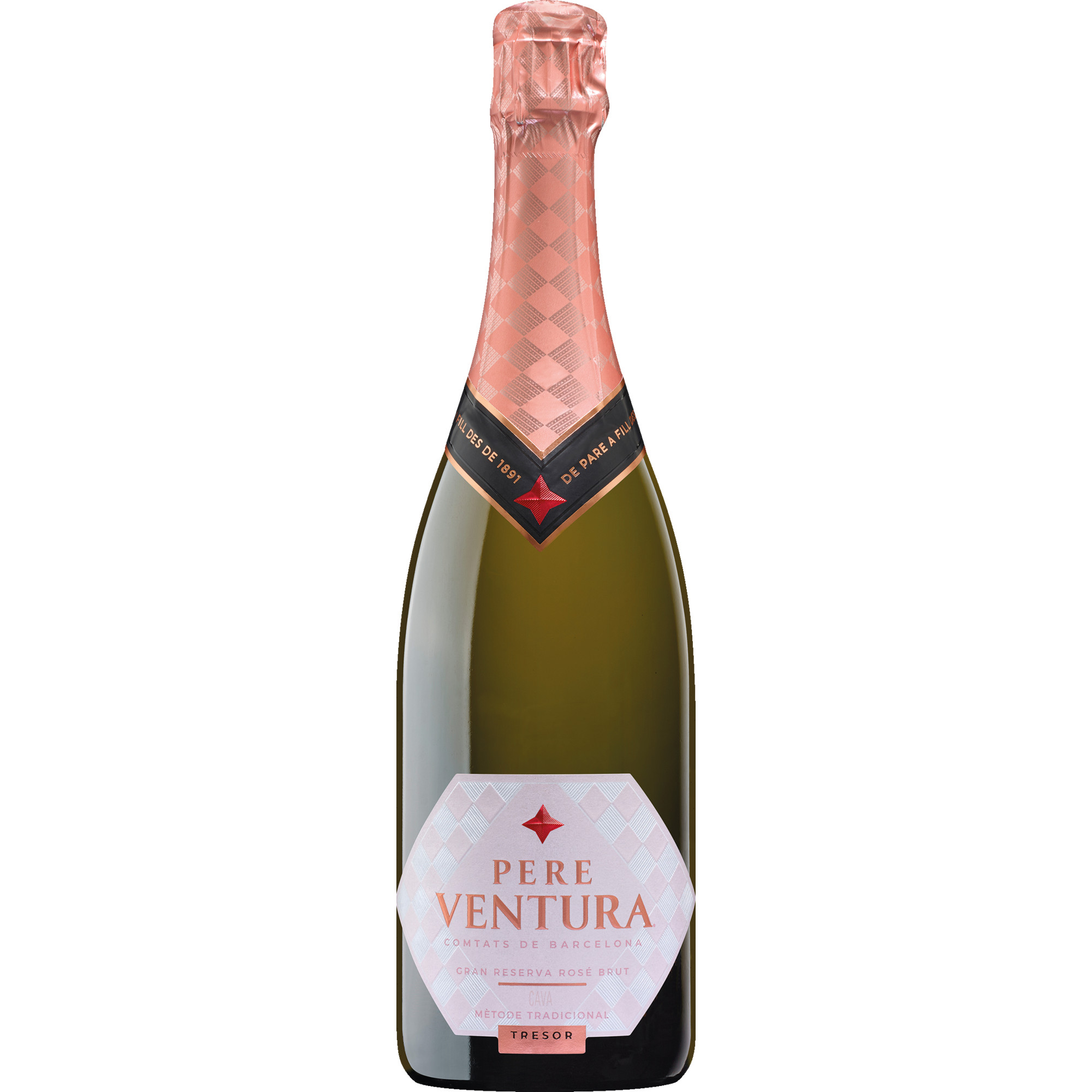 Pere Ventura Tresor Gran Reserva Cava Rosé, Brut, Cava DO, Cava, 2021, Schaumwein