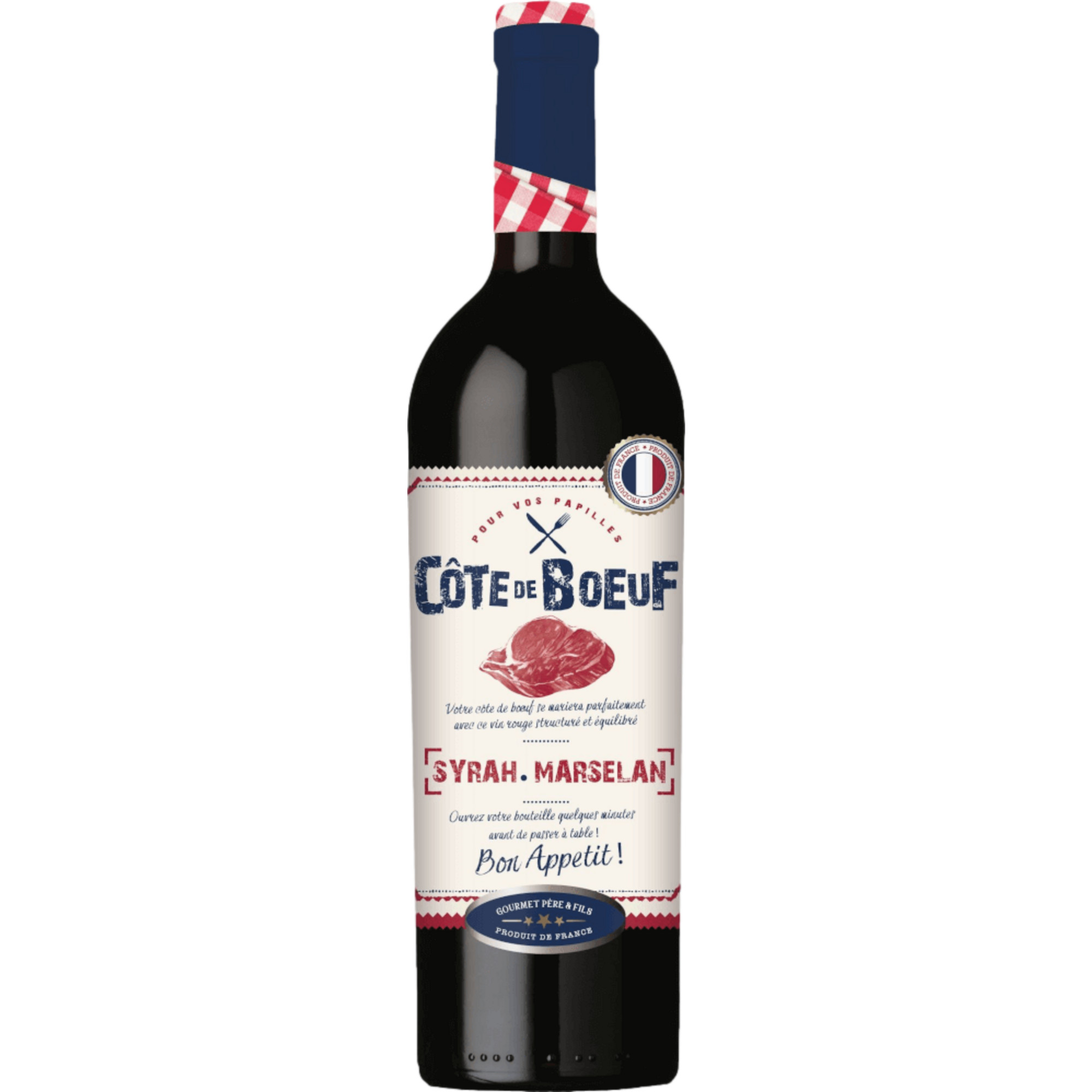 Côte de Boeuf Syrah Marselan, Pays d’Oc IGP, Languedoc-Roussillon, Rotwein
