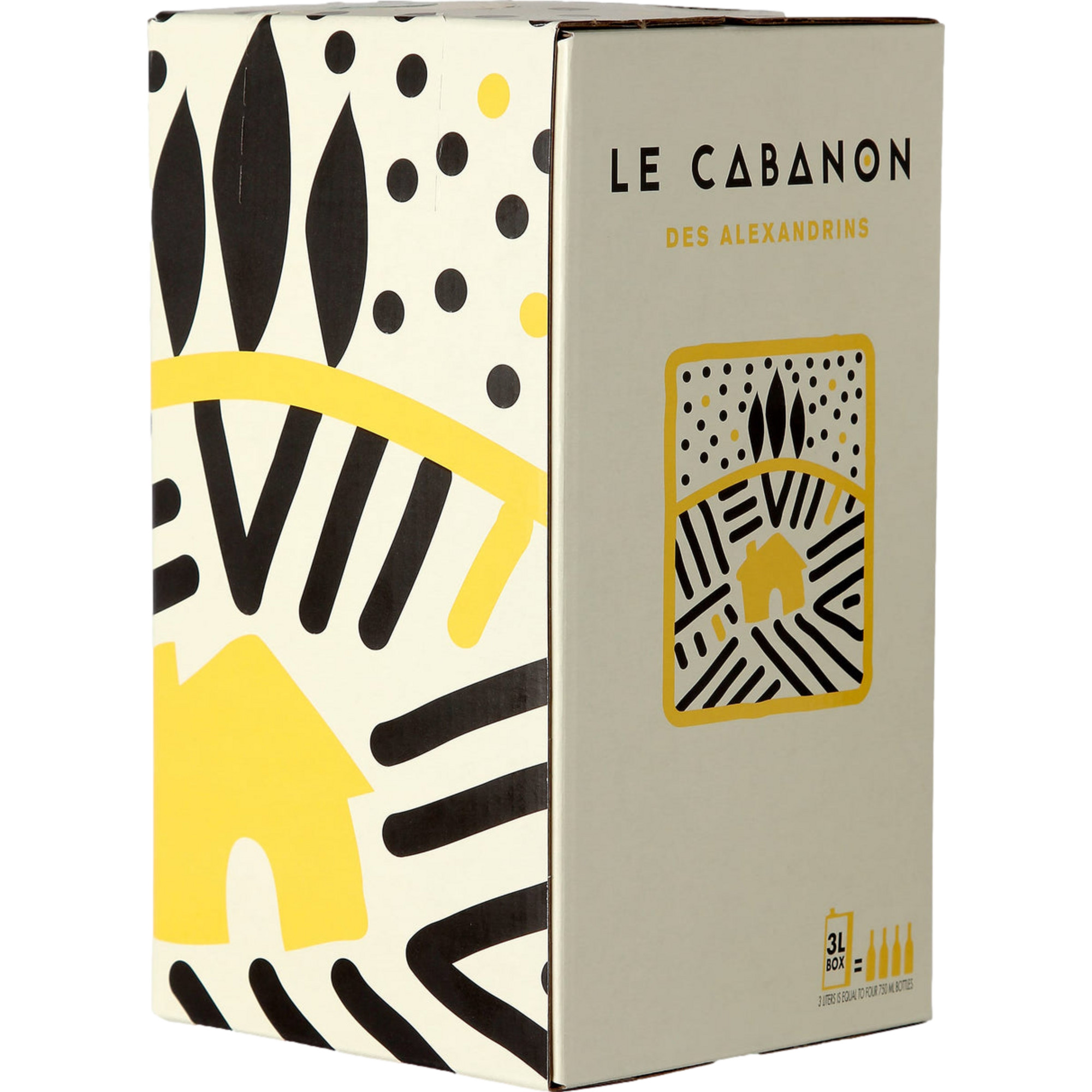 Maison Les Alexandrins Le Cabanon Blanc, Vin de France, Bag in Box, 3 L, Rhône, Weißwein