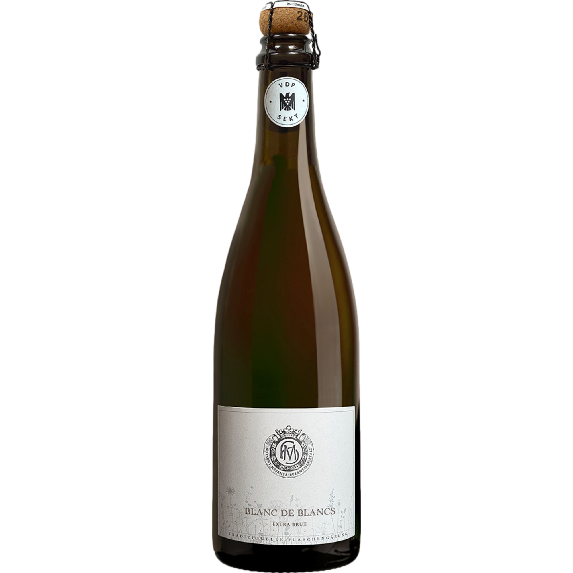 Meßmer Blanc de Blancs Sekt Bio, Extra Brut, Pfalz, 2020, Schaumwein