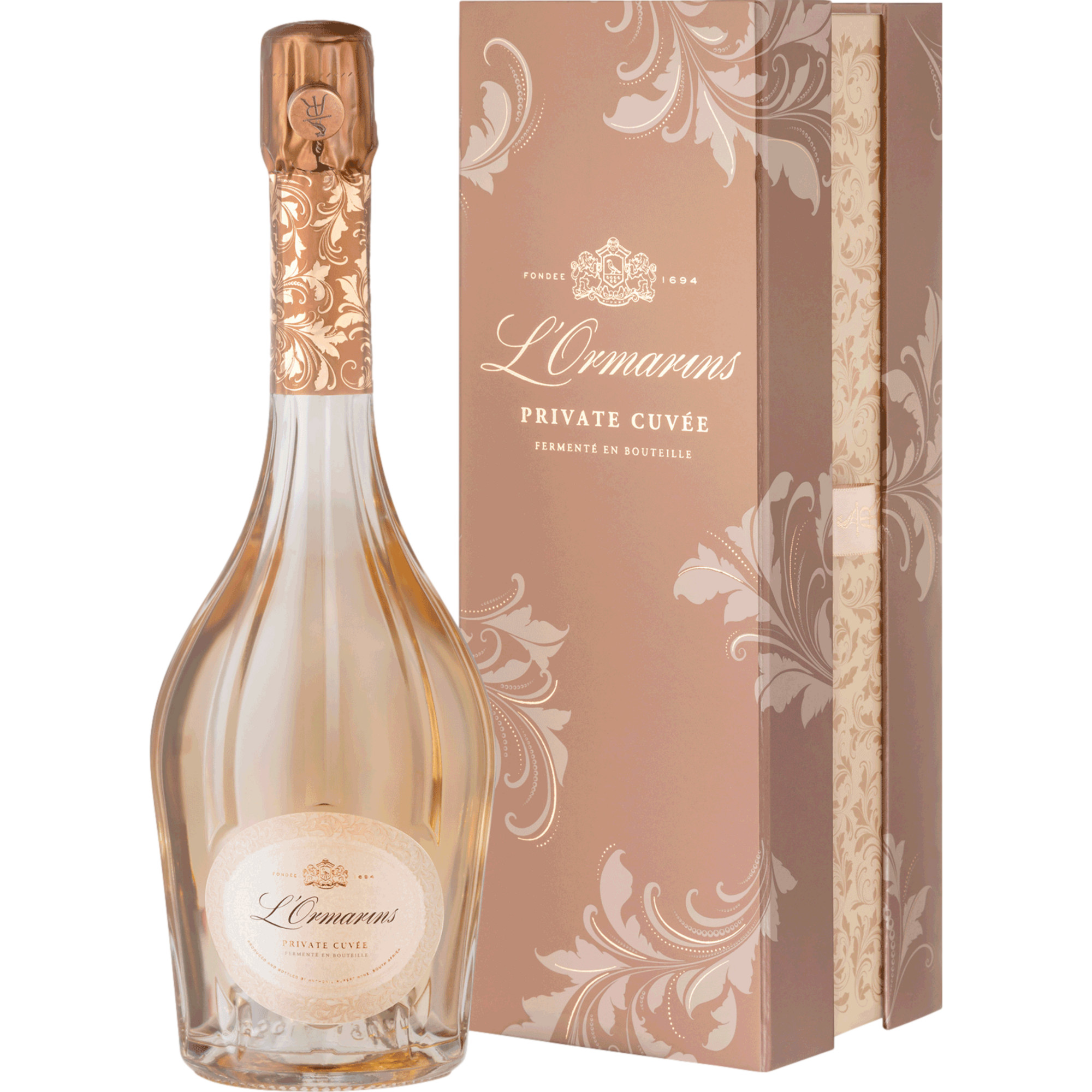 Anthonij Rupert L’Ormarins Private Cuvée, Brut, WO Coastal Region, Western Cape, 2017, Schaumwein