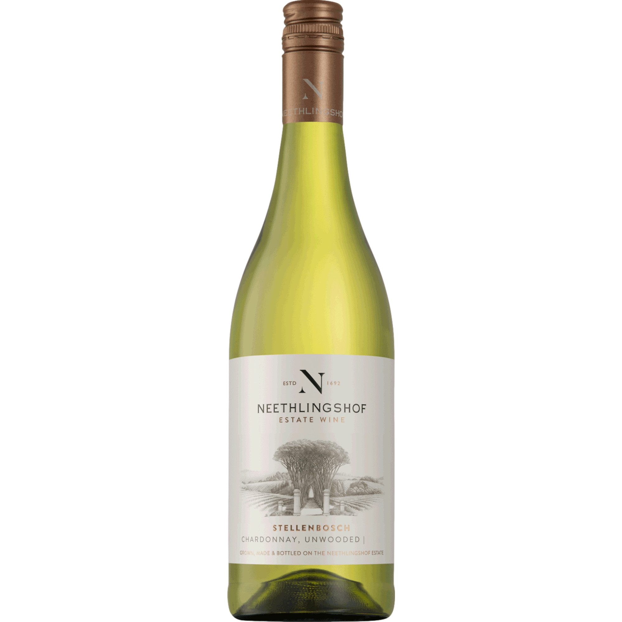 Neethlingshof Chardonnay Unwooded, WO Stellenbosch, Western Cape, 2025, Weißwein
