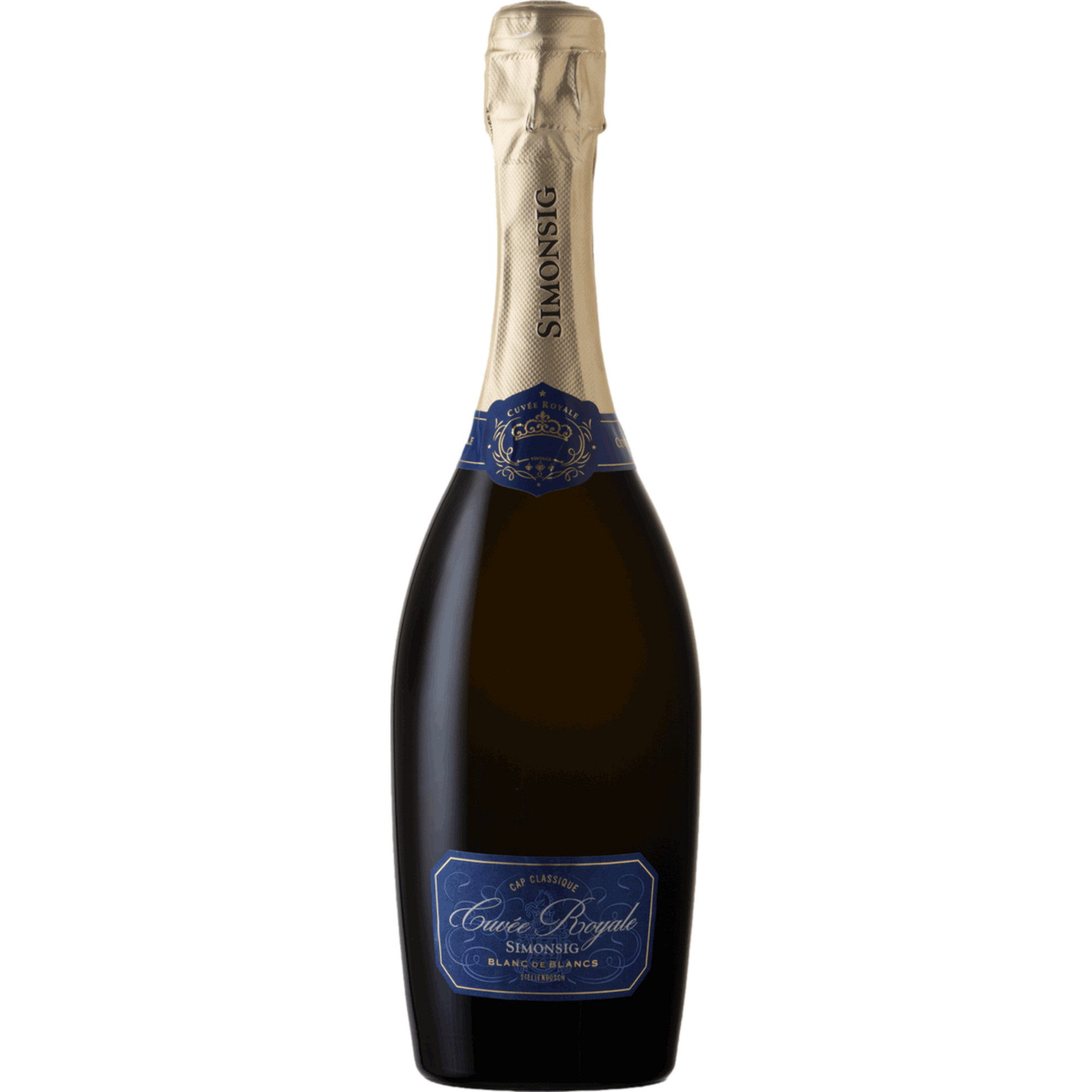 Cuvée Royale Blanc de Blancs Cap Classique, Brut, WO Stellenbosch, Western Cape, 2020, Schaumwein
