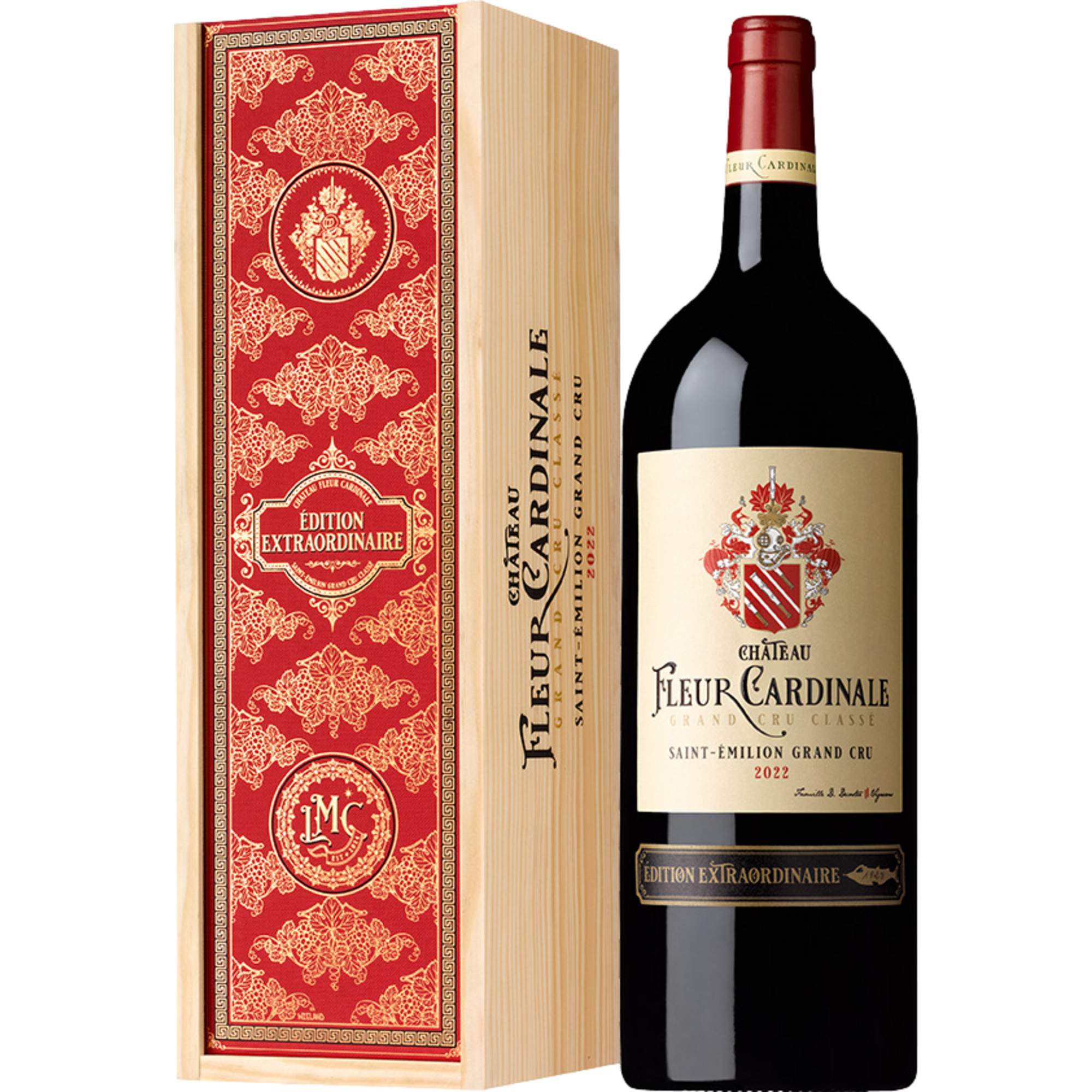 Château Fleur Cardinale Edition Extraordina, Saint-Emilion Grand Cru AOP, Magnum, Holzkiste, Bordeaux, 2022, Rotwein