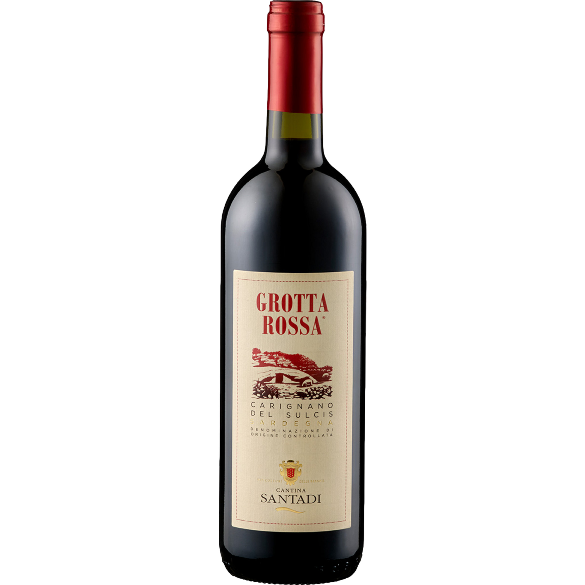 Cantina Santadi Grotta Rossa, Carignano del Sulcis DOC, Sardinien, 2024, Rotwein