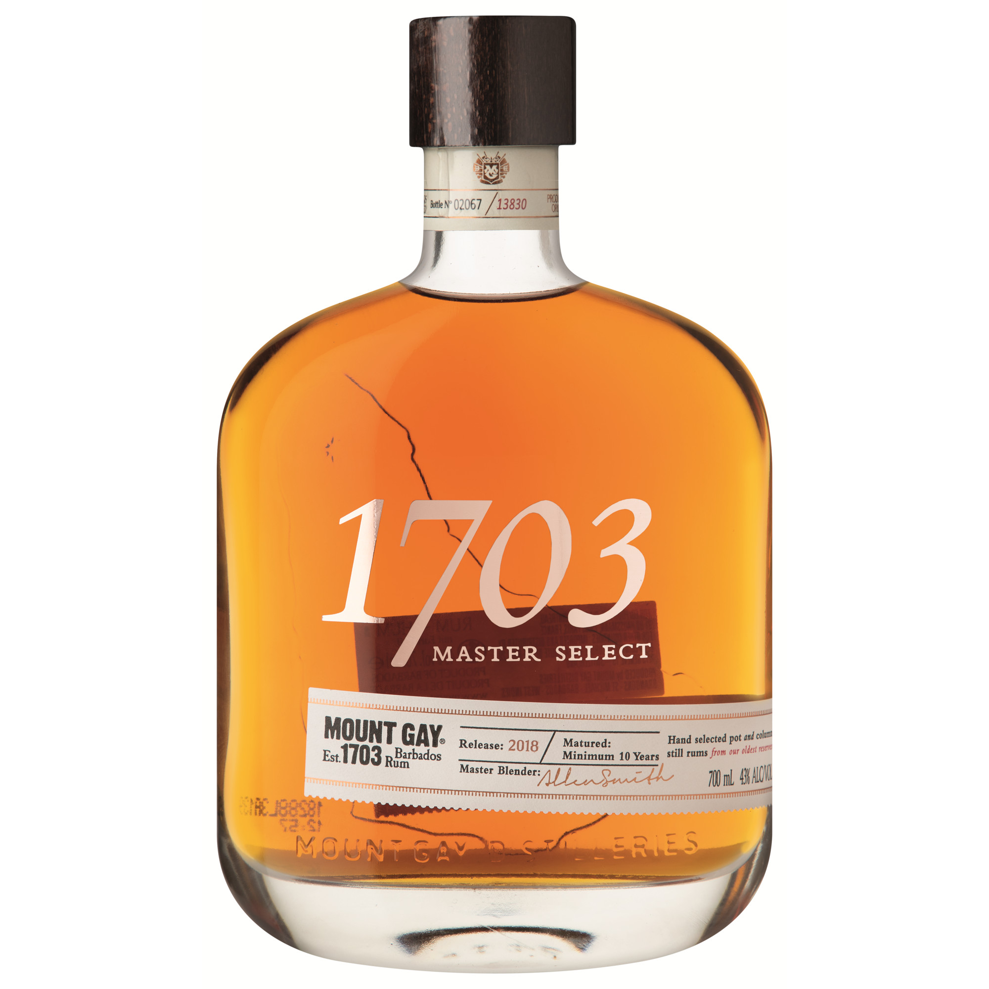 Image of Mount Gay 1703 Master Select Rum, Barbados, 0,7 L, 43% Vol., in Geschenkverpackung, Spirituosen