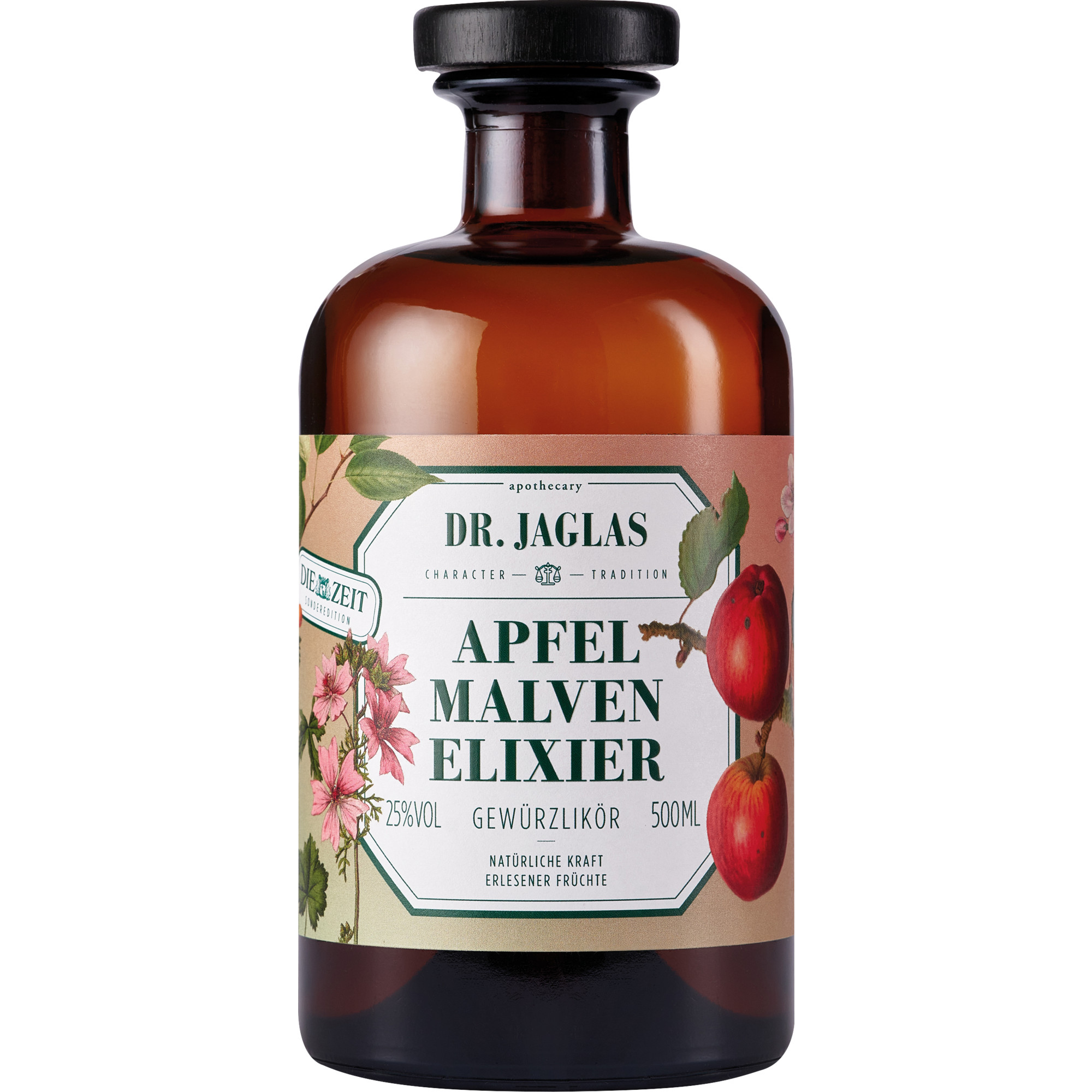 Image of Dr. Jaglas Apfel-Malven Elixier, Dessertlikör 25 % vol. 0,5 L, Spirituosen