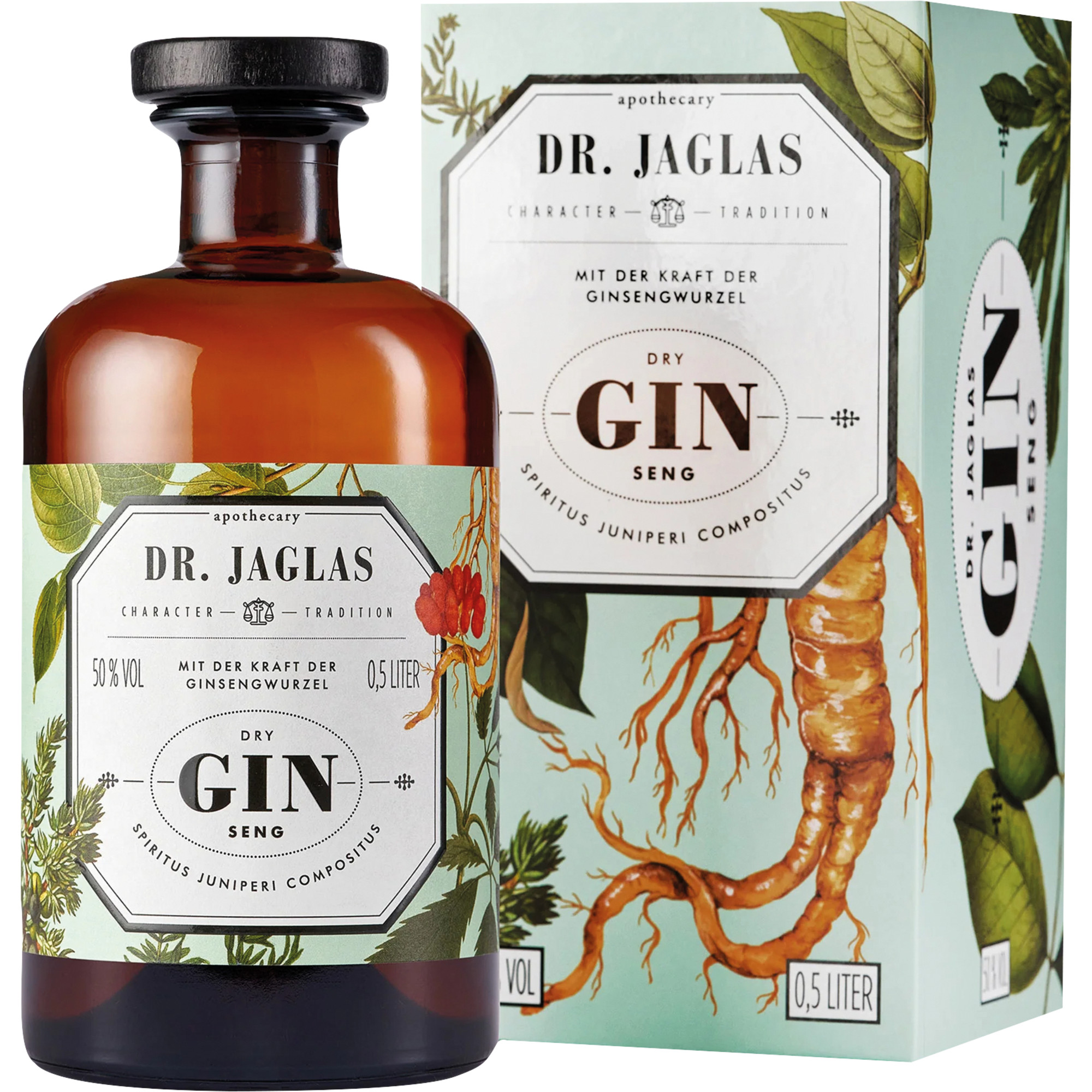 Image of Dr. Jaglas Dry Gin-seng, Navy Gin 50 % vol. 0,5 L, Spirituosen