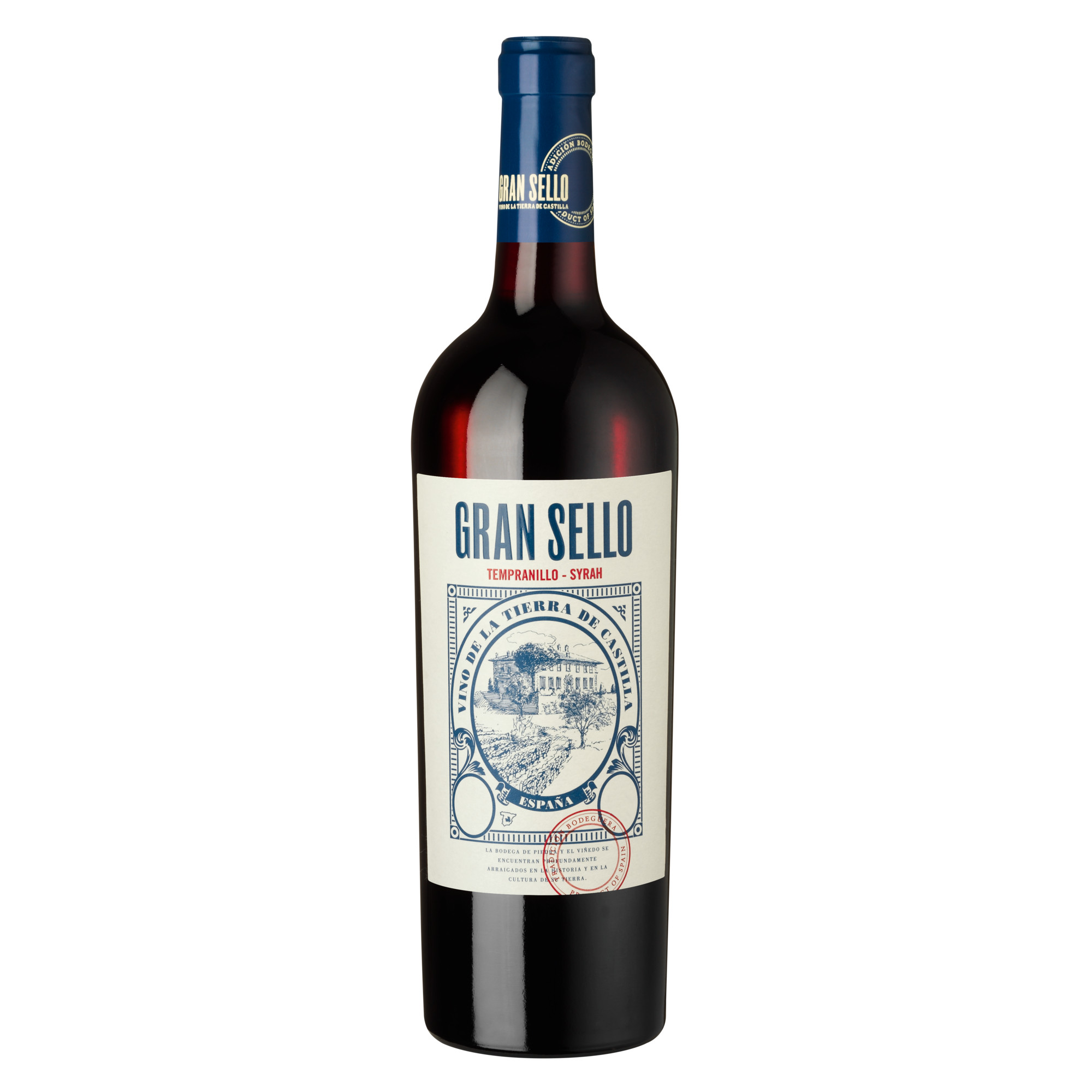 Gran Sello Tempranillo Syrah, Vino de la Tierra de Castilla, Kastilien - La Mancha, 2022, Rotwein