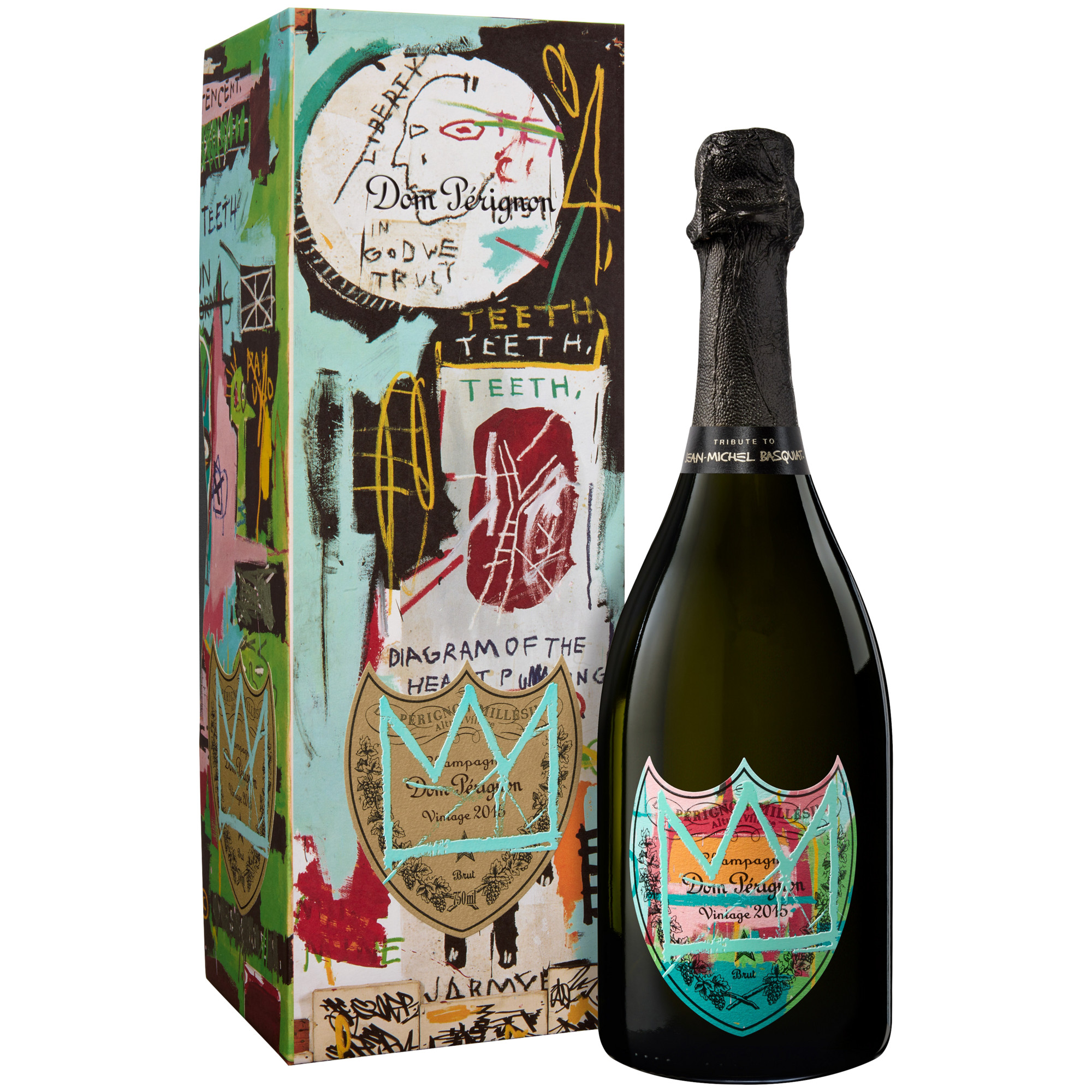 Champagne Dom Pérignon JM Basquiat Special Edition, Brut, Champagne AC, Geschenkverpackung, Champagne, 2015, Schaumwein - Champagner