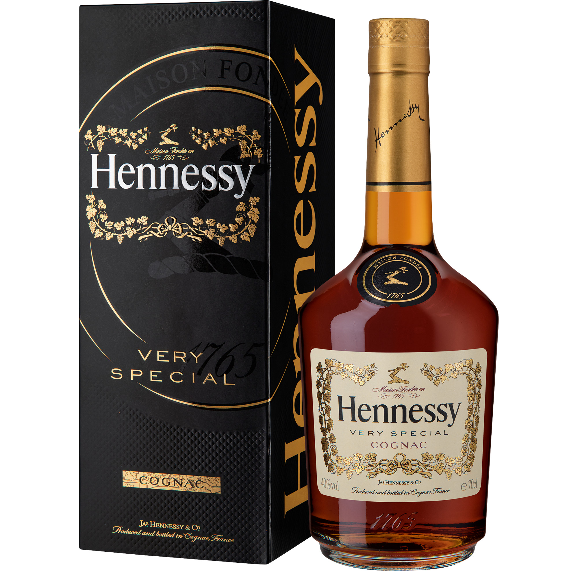 Image of Cognac Hennessy VS, Cognac AOP, 0,7L, 40% Vol., Geschenketui, Cognac, Spirituosen