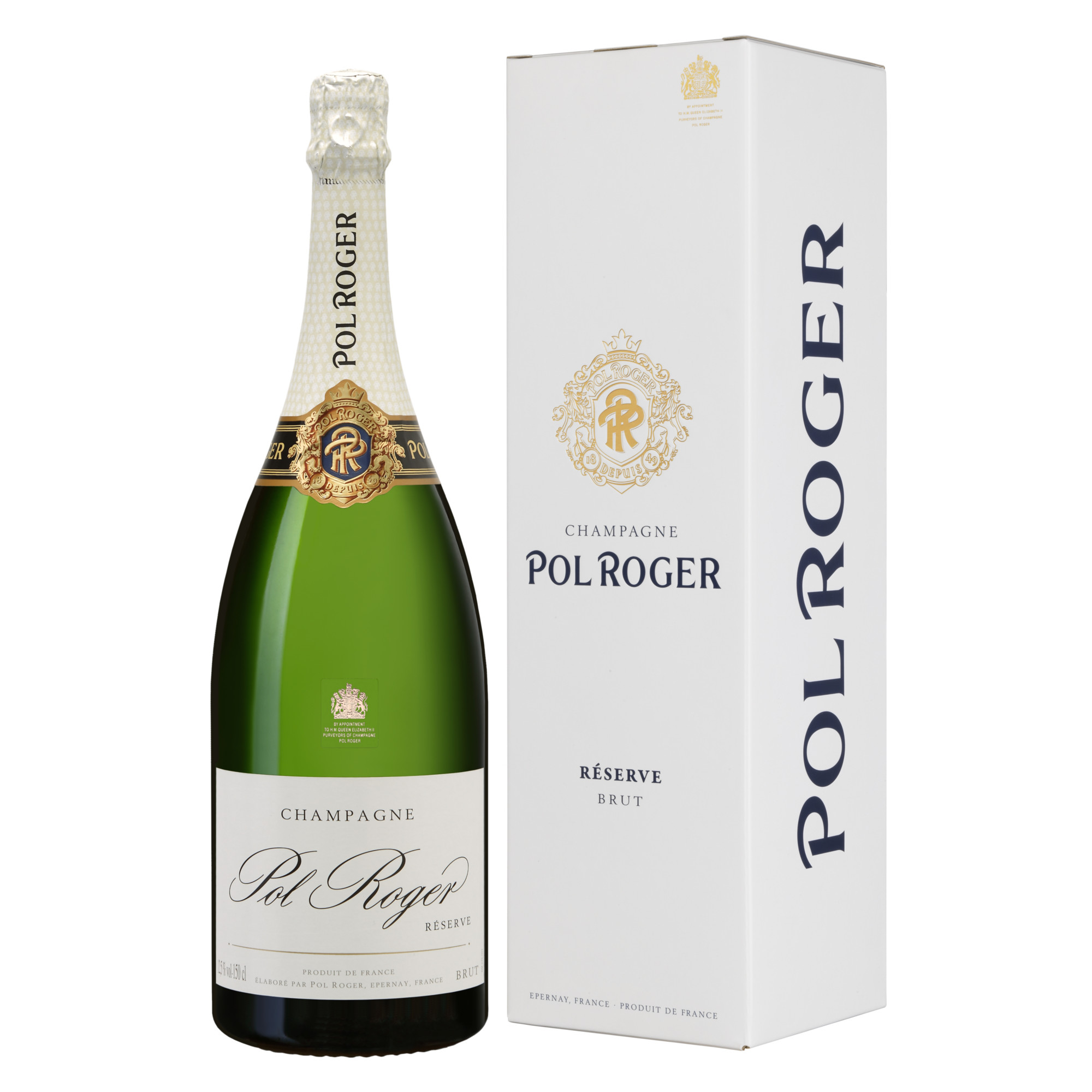 Champagne Pol Roger Réserve, Brut, Champagne AC, Magnum, Geschenketui, Champagne, Schaumwein