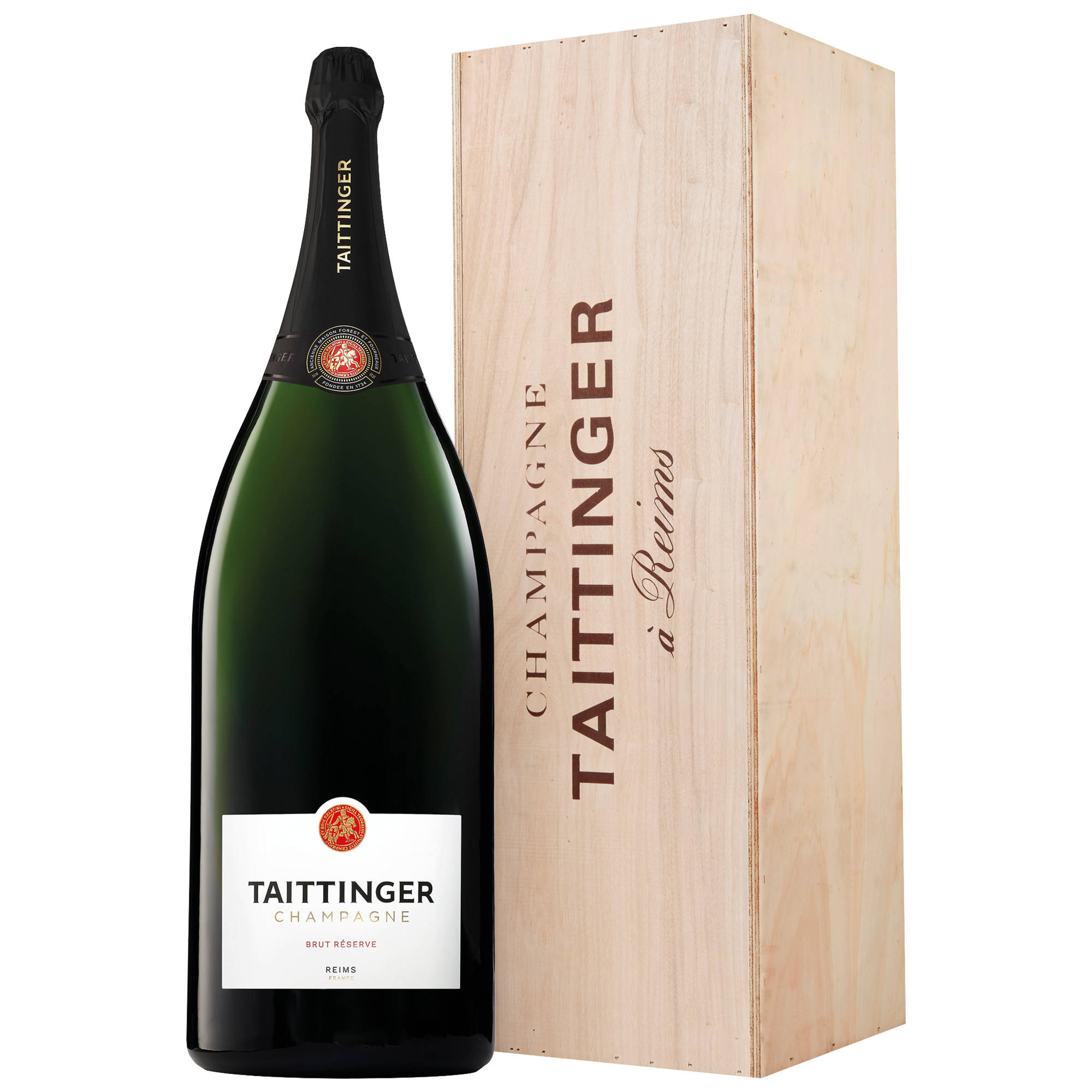 Image of Champagne Taittinger Brut Réserve, Brut, 6,0 L in Holzkiste, Champagne, Schaumwein