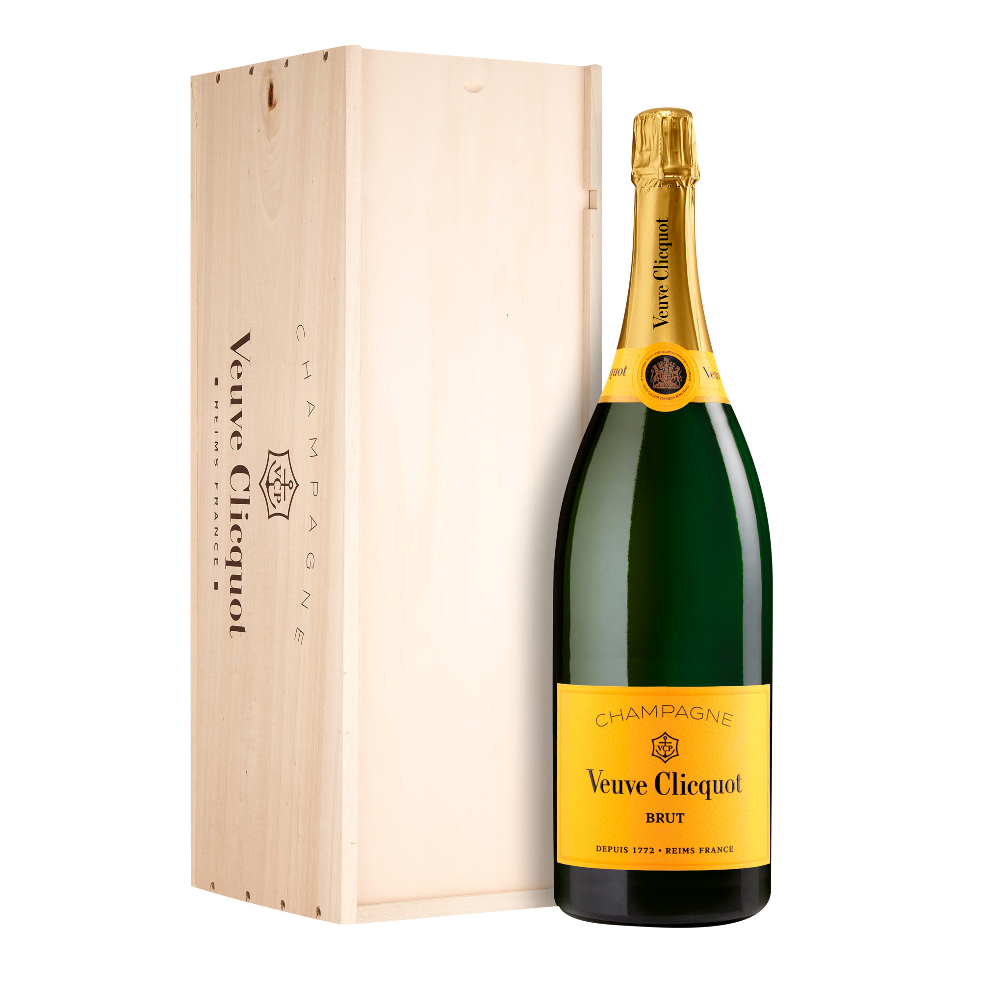 Image of Champagne Veuve Clicquot Yellow Label, Brut, Champagne AC, Jeroboam, Einzelholzkiste, Champagne, Schaumwein