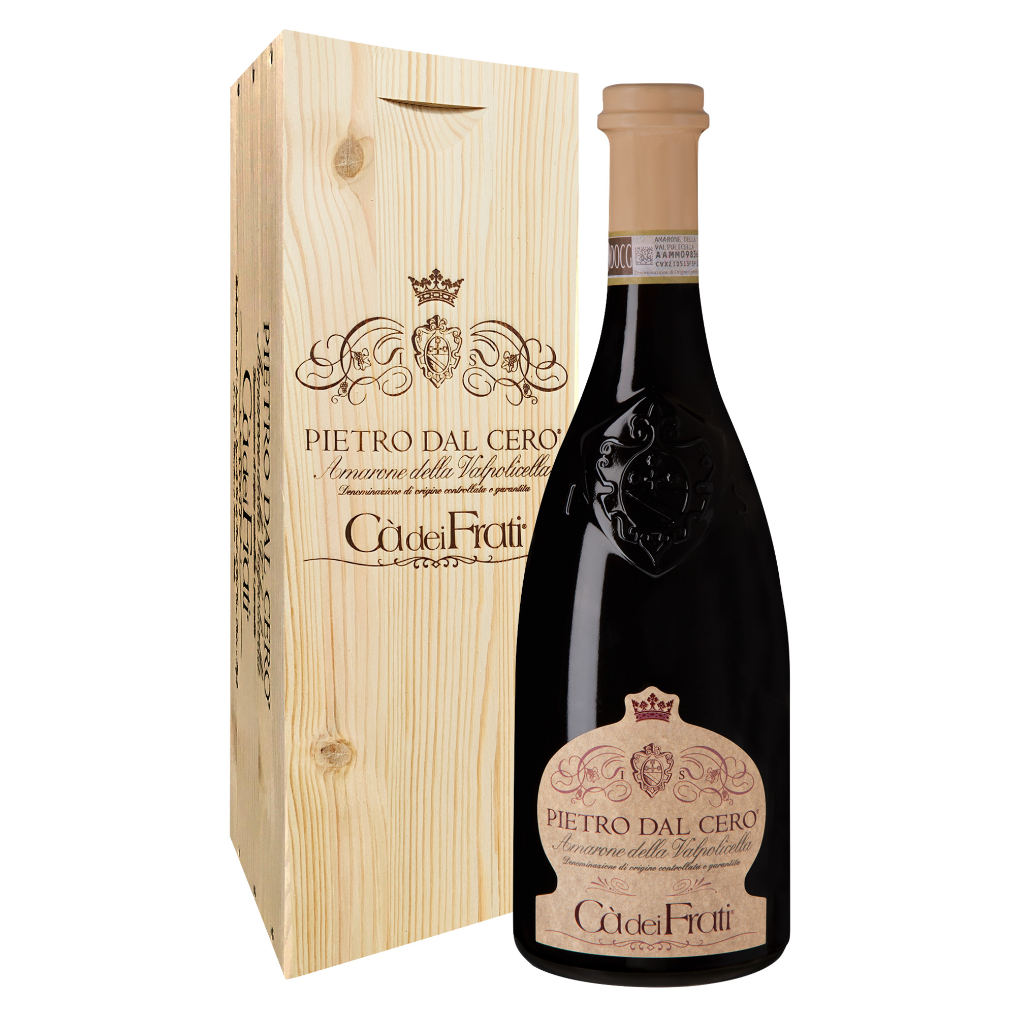 Pietro dal Cero Amarone, Amarone della Valpolicella DOCG, 1er Holzkiste, Venetien, 2019, Rotwein