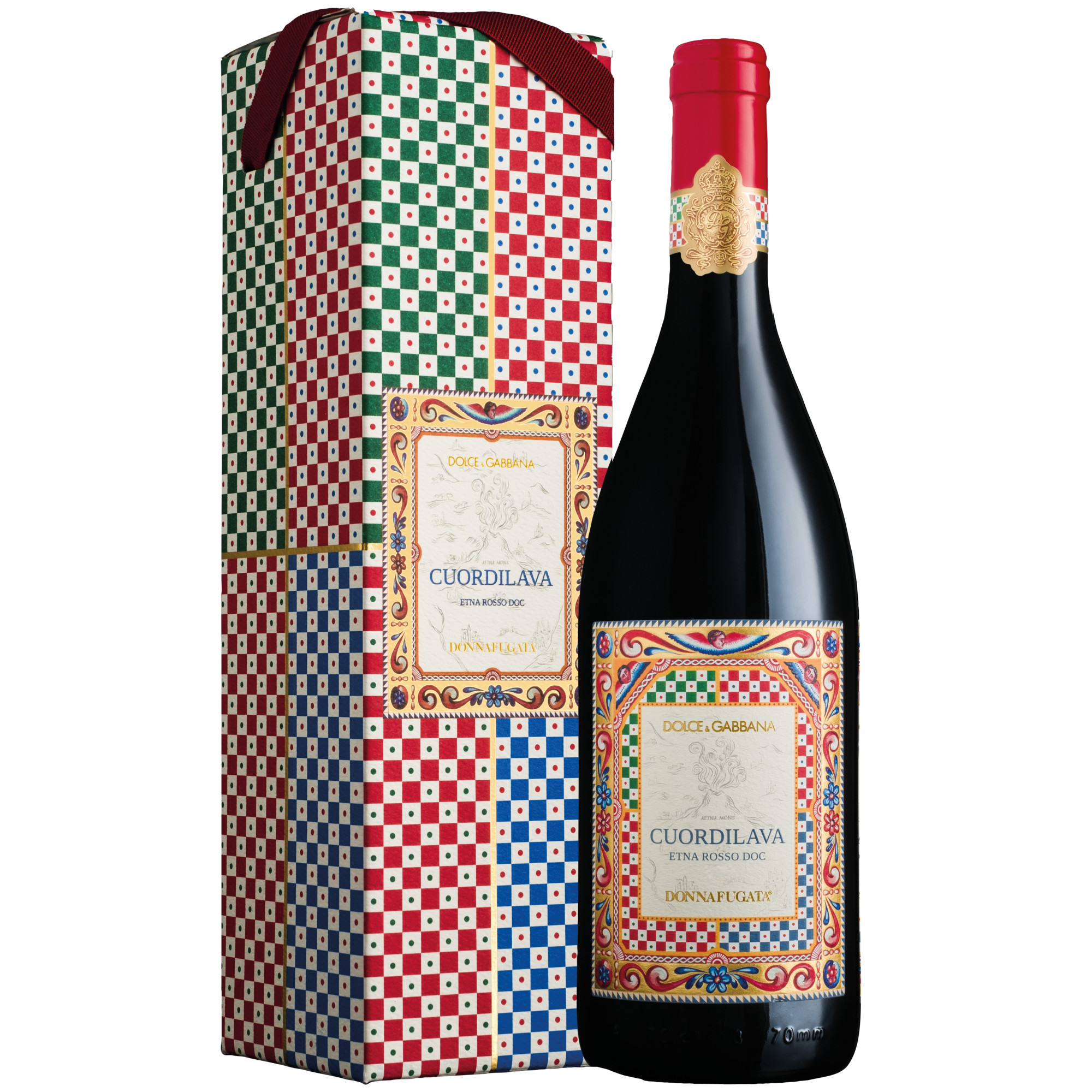 Cuordilava Dolce & Gabbana e Donnafugata, Etna Rosso DOC, Geschenketui, Sizilien, 2020, Rotwein