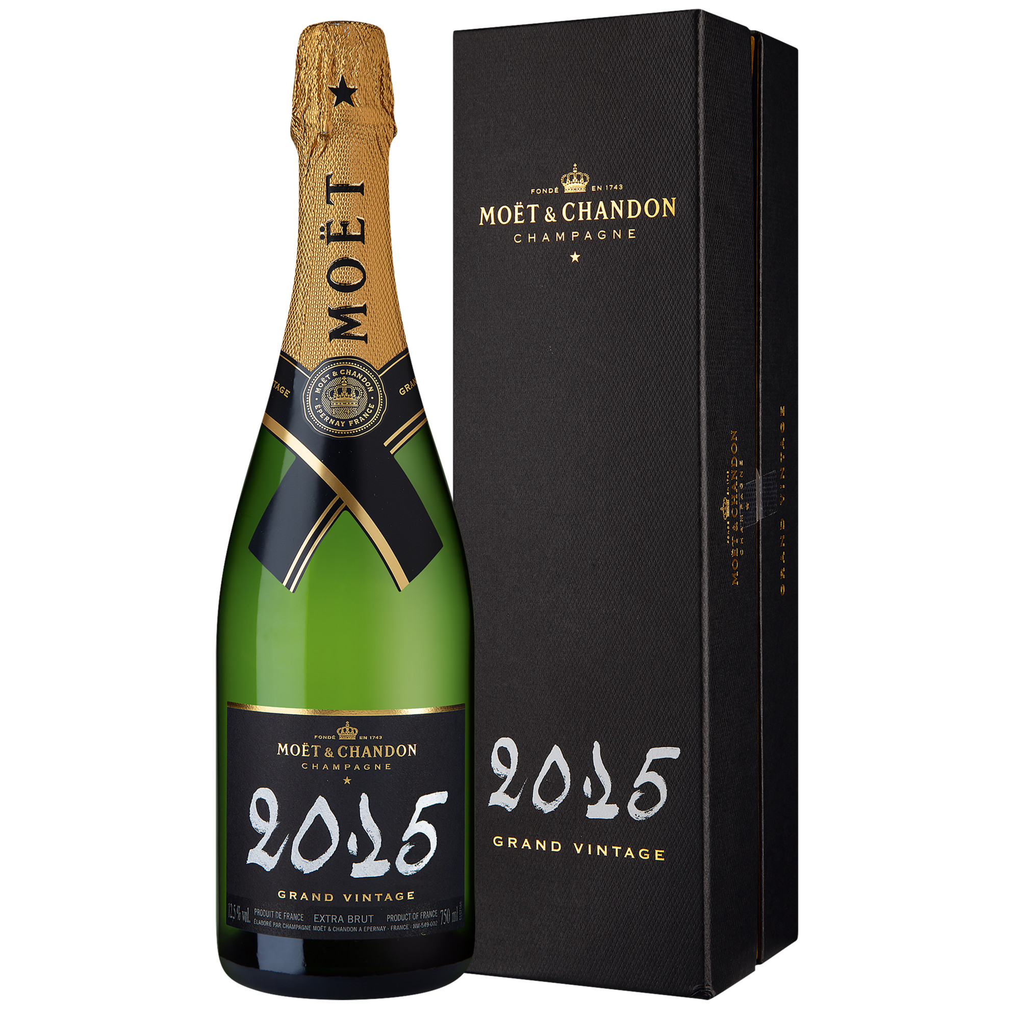 Champagne Moet & Chandon Grand Vintage, Brut, Champagne AC, Geschenkverpackung, Champagne, 2015, Schaumwein - Champagner