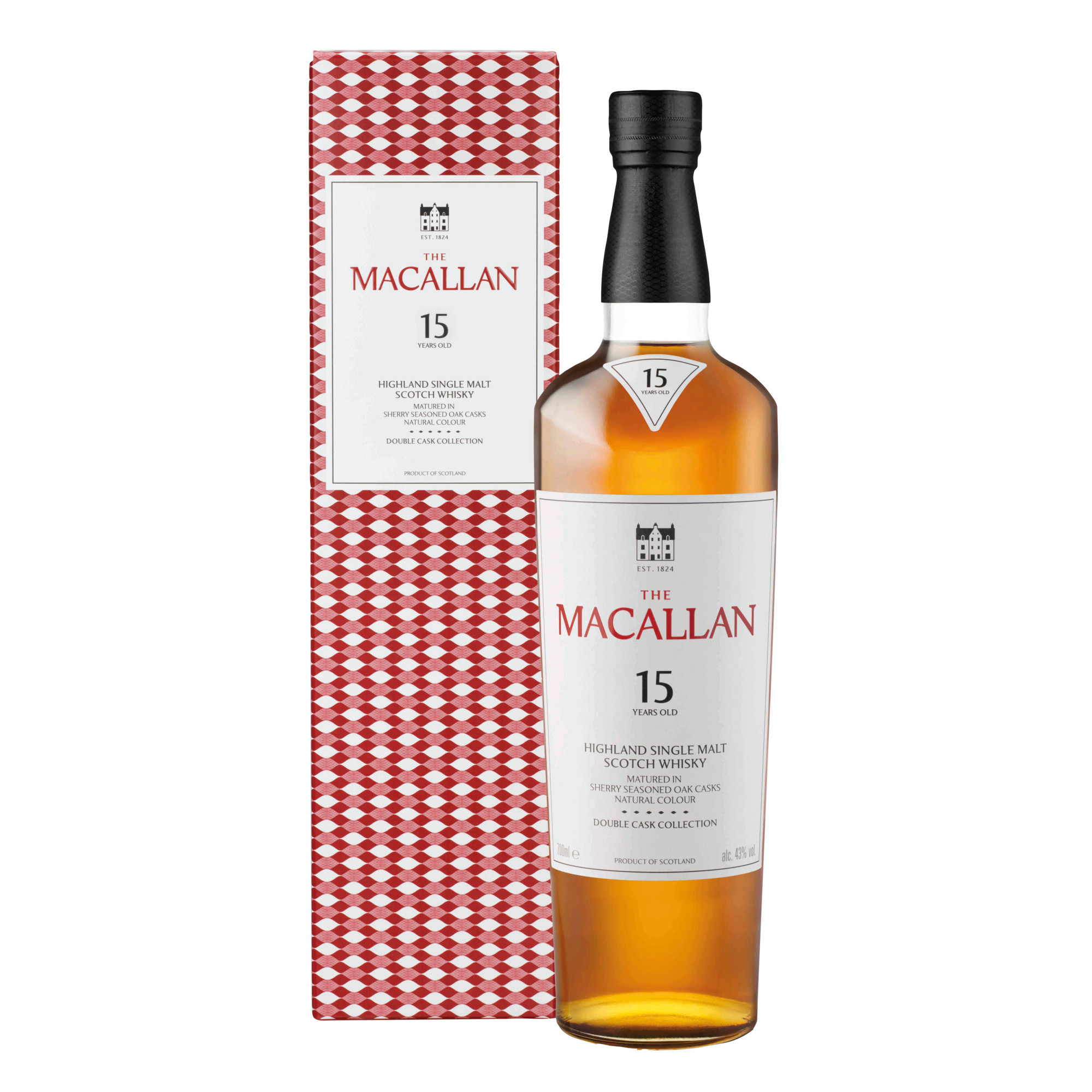 Macallan 15 Years Double Cask Highland Single Malt, Whisky, 0,7 L, 43% Vol., Schottland, Spirituosen