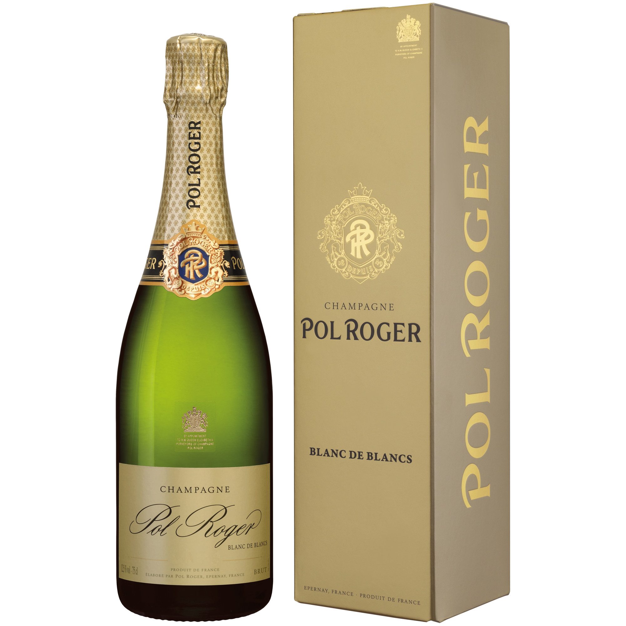Champagne Pol Roger Blanc de Blancs, Brut, Champagne AC, Geschenketui, Champagne, 2015, Schaumwein  Champagner Hawesko