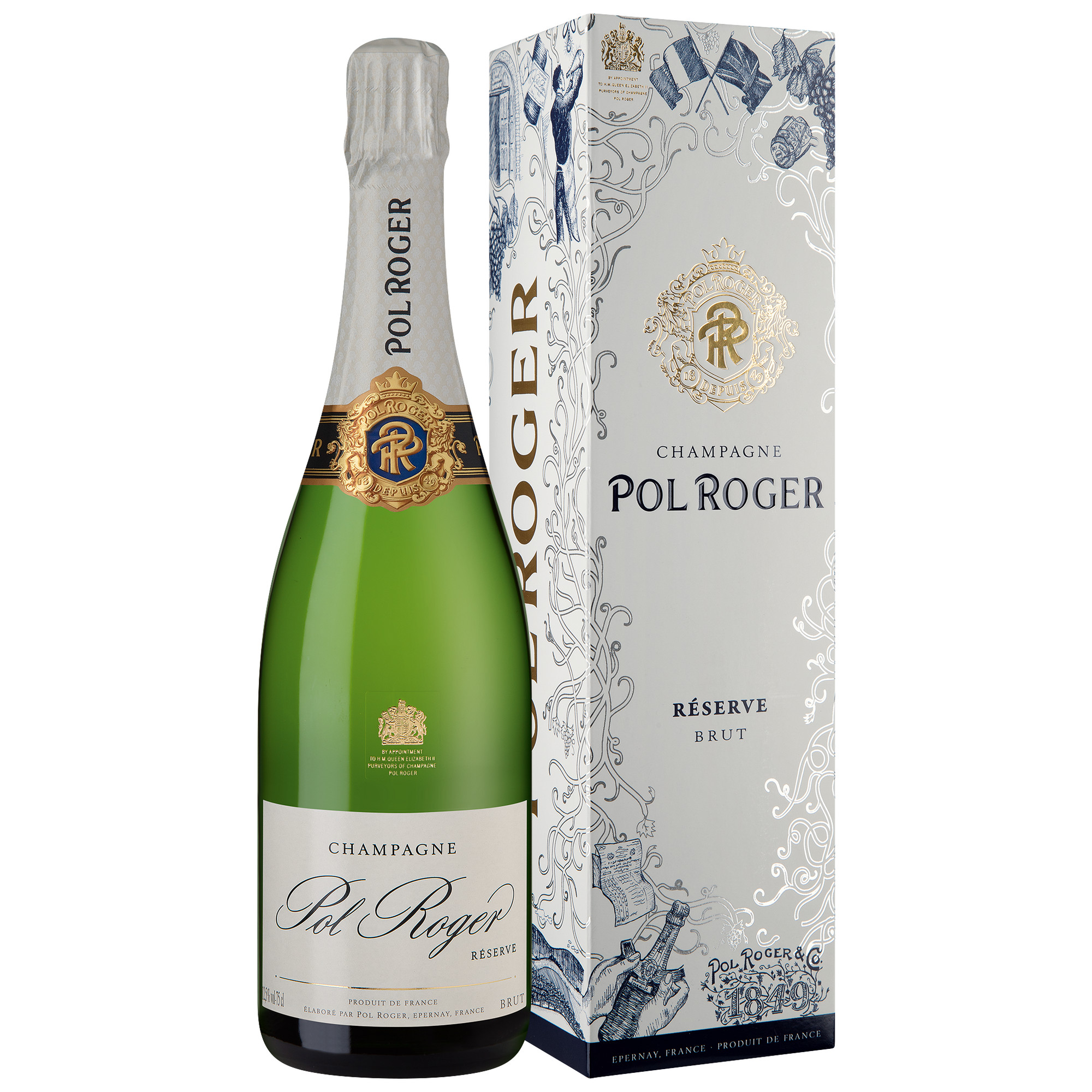 Champagne Pol Roger Réserve, Brut, Champagne AC, Geschenketui, Champagne, Schaumwein  Champagner Hawesko