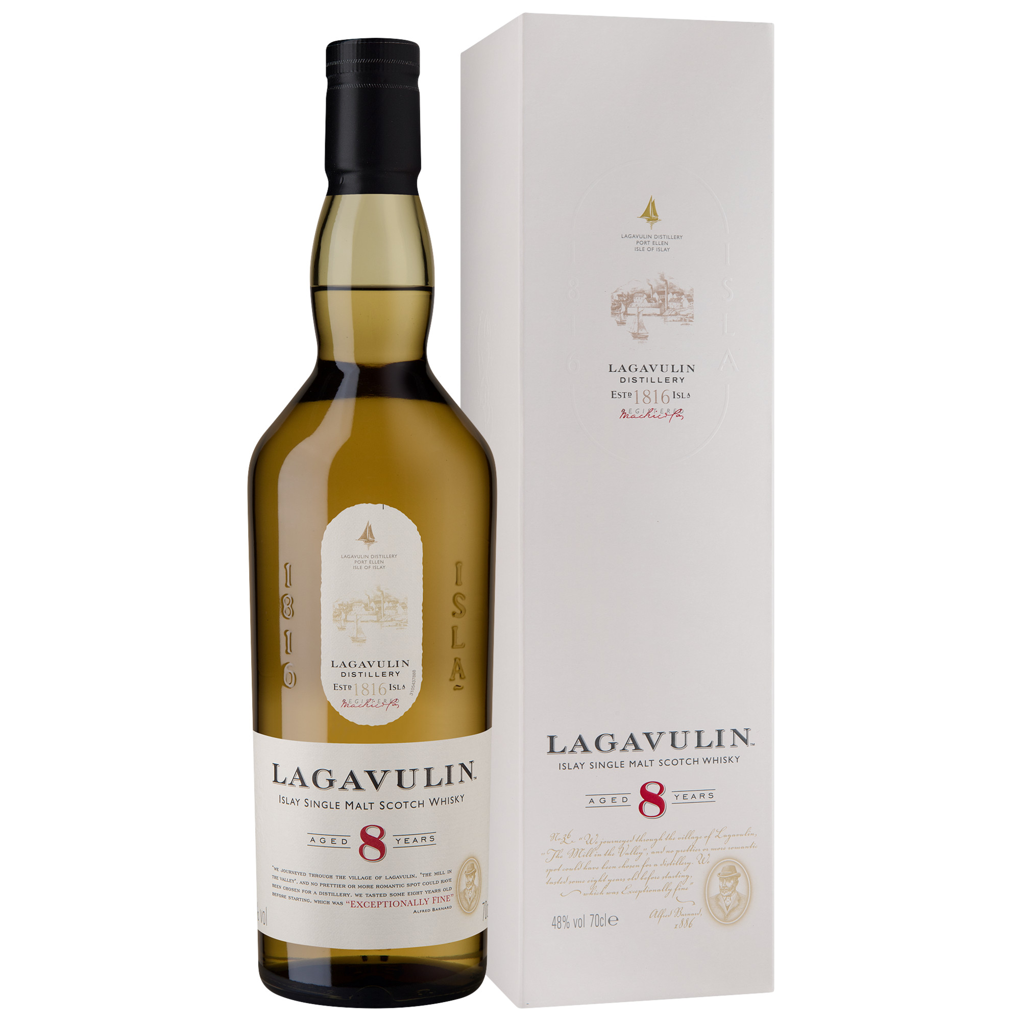 Lagavulin 8 Years Isle of Islay Single Malt Whisky, Scotch, 0,7 L, 48% Vol., Schottland, Spirituosen