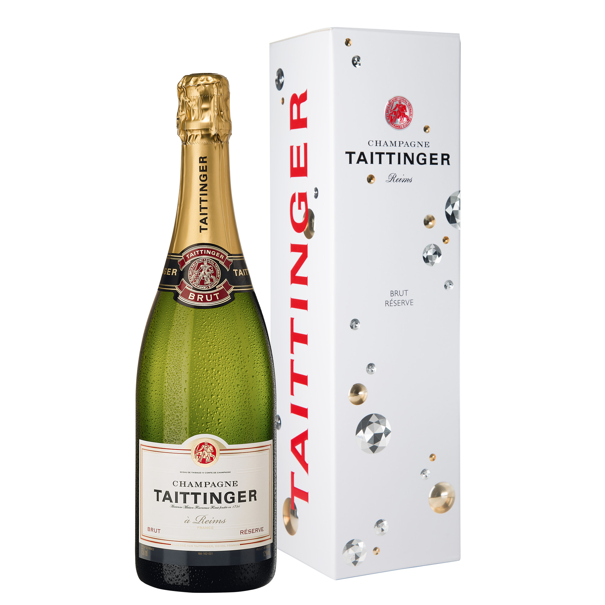 Champagne Taittinger Réserve, Brut, Champagne AC, Geschenketui, Champagne, Schaumwein  Champagner Hawesko