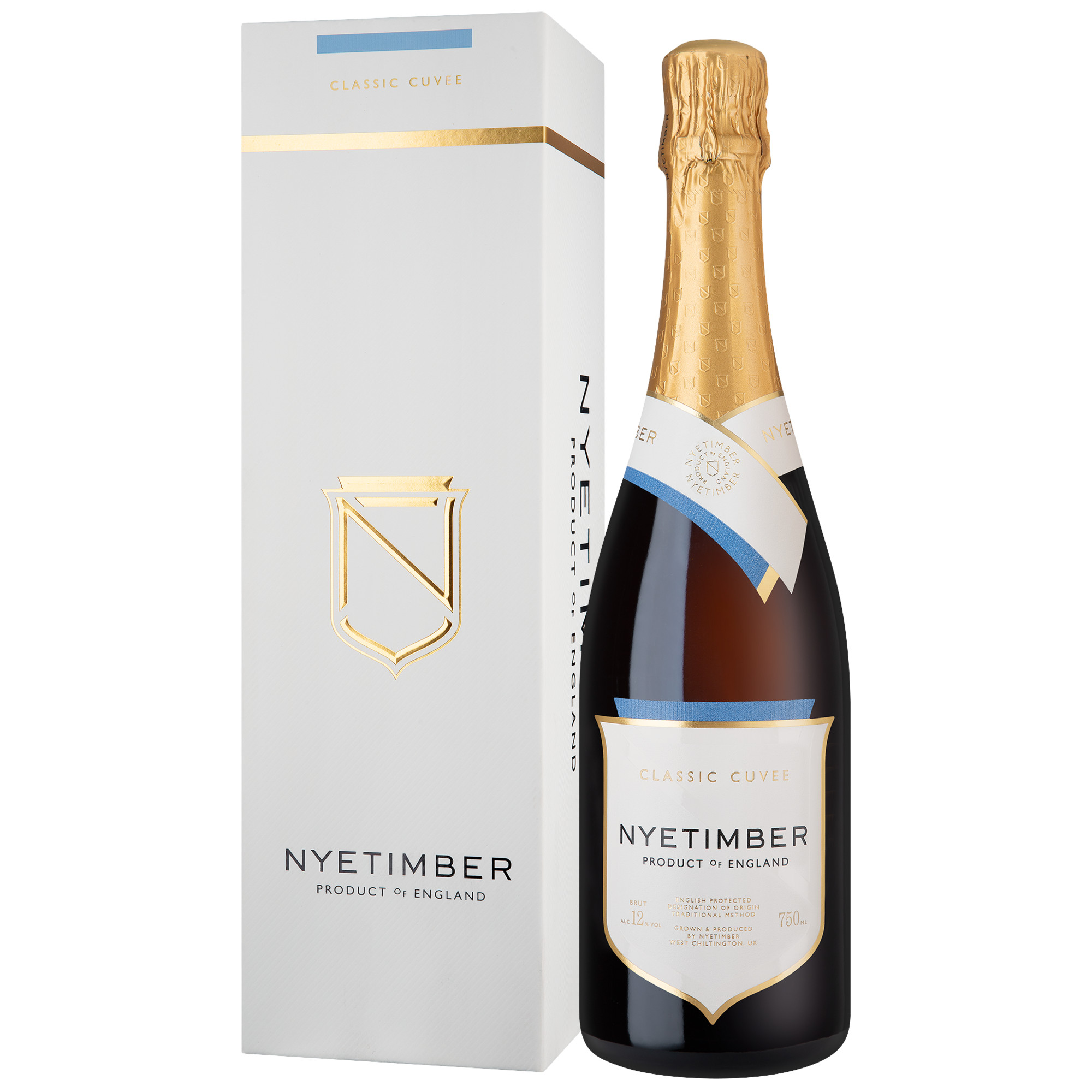 Image of Nyetimber Classic Cuvée Brut, England PDO, Traditional Method,Geschenkverpackung, England, Schaumwein