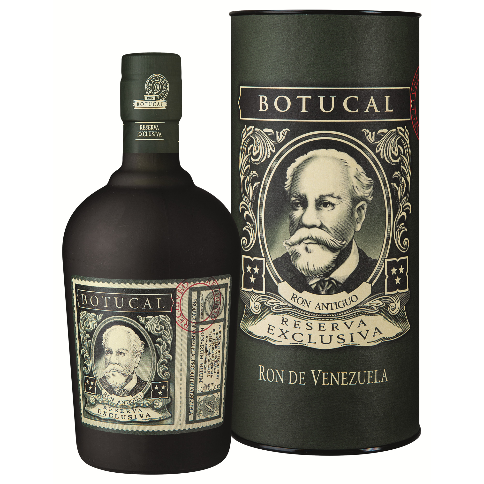 Botucal Rum Reserva Exclusiva, Venezuela 40 % vol. 0,7 L mit Geschenkverpackung, Spirituosen Brown-Forman Deutschland, Dammtorwall 7, D-20354 Hamburg Hawesko DE