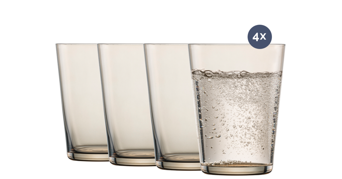 Zwiesel Wasserglas Together 4er Set, Taupe